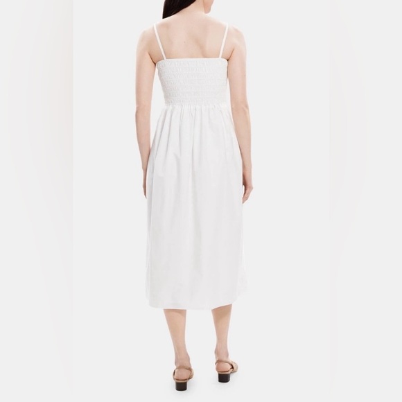 Theory cotton poplin smocked midi dress - new with tags - Picture 2 of 8